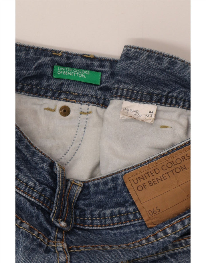 BENETTON Womens Cropped Jeans IT 44 Medium W30 L22 Blue