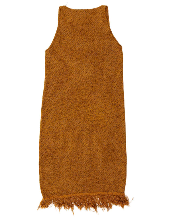 Zara Womens Sleeveless Jumper Dress UK 10 Small Brown Flecked