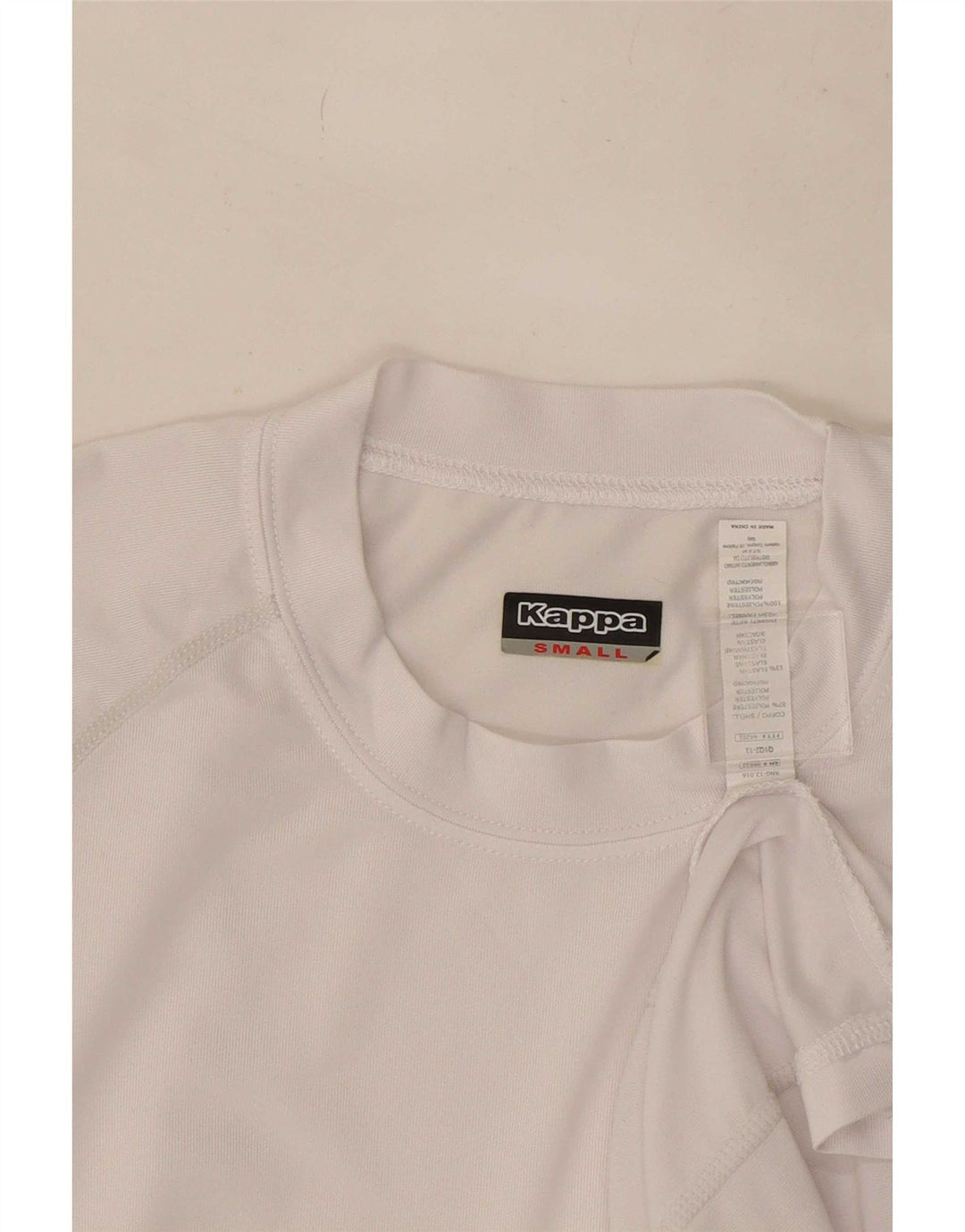 Kappa Mens T-Shirt Top Small White Polyester