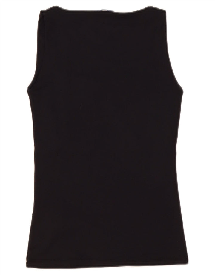 Zara Womens Vest Top UK 8 Small Black Polyamide