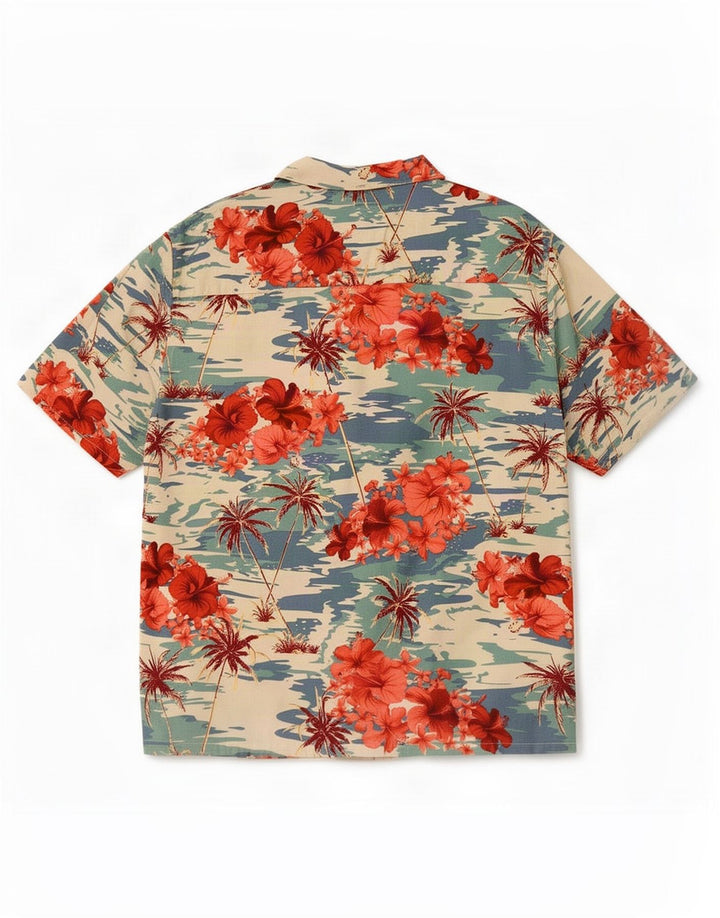 Primark Mens Short Sleeve Shirt XL Multicoloured Floral Hawaiian