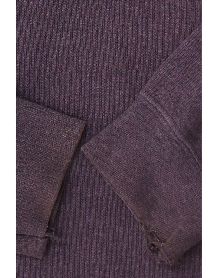 ORVIS Mens Zip Neck Sweatshirt Jumper Medium Purple Cotton