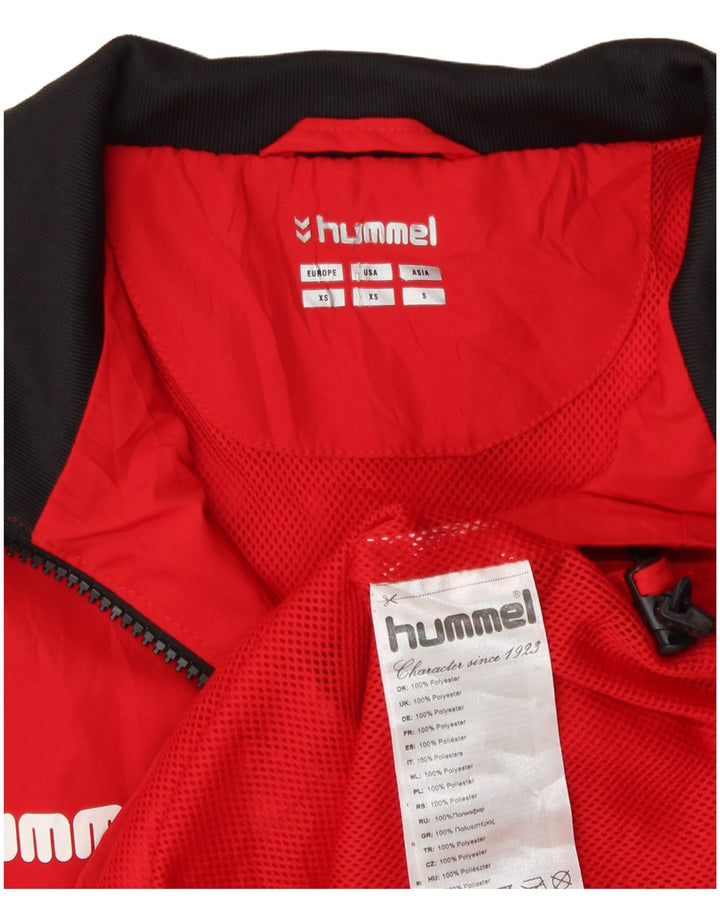 Hummel Mens Graphic Tracksuit Top Jacket XS Red Colourblock Polyester