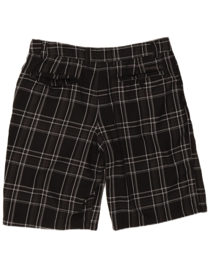 O'Neill Mens Chino Shorts W34 Large Black Check