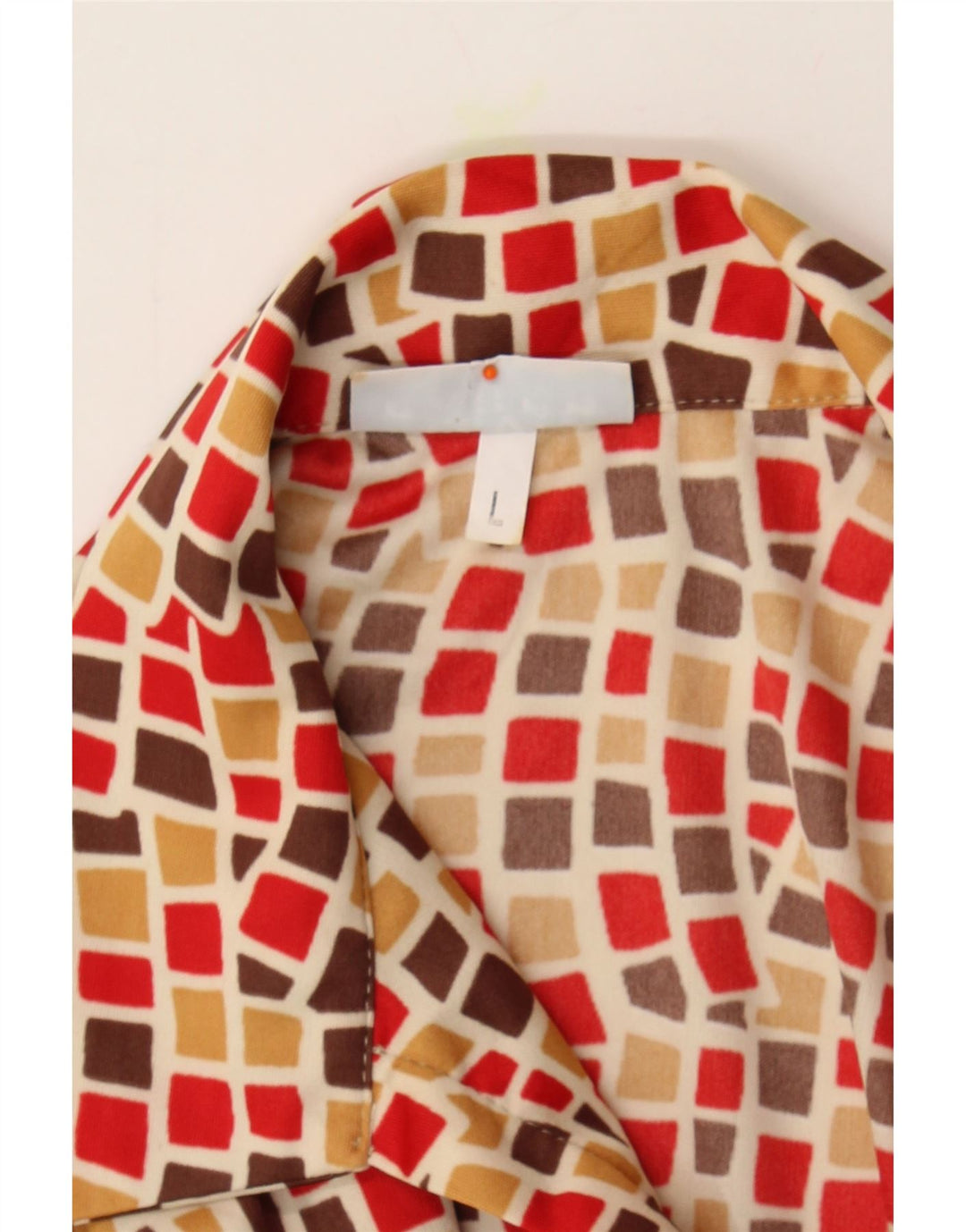 VINTAGE Womens Sleeveless Blouse Top UK 14 Large Multicoloured Geometric Vintage Vintage and Second-Hand Vintage from Messina Hembry 