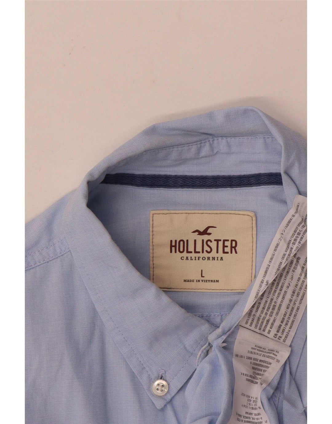 Hollister Mens Shirt Large Blue Cotton