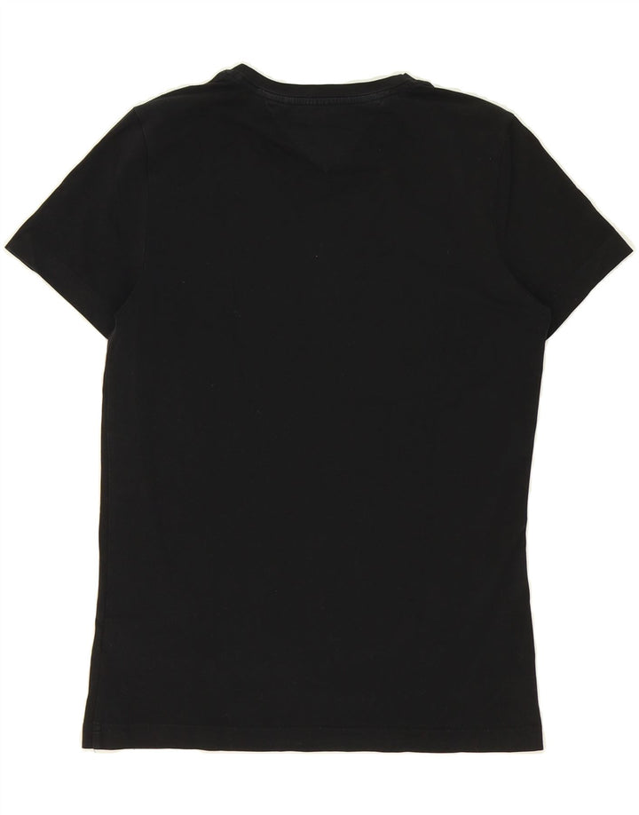 TOMMY HILFIGER Mens T-Shirt Top Small Black Cotton Vintage Tommy Hilfiger and Second-Hand Tommy Hilfiger from Messina Hembry 