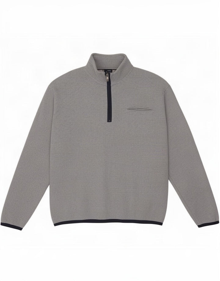 Orvis Mens Zip Neck Sweatshirt Jumper Large Grey