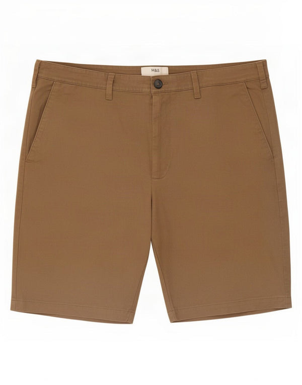 Marks & Spencer Herre Chino Shorts Large W36 Beige Bomuld