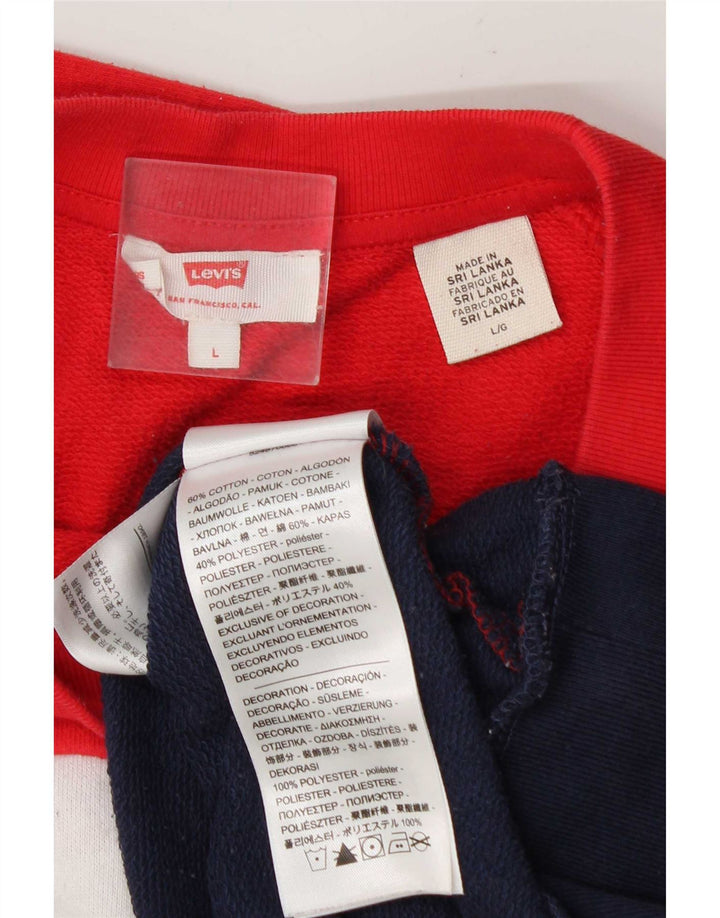 Levi's Womens Sweatshirt Jumper UK 16 Large Multicoloured Colourblock