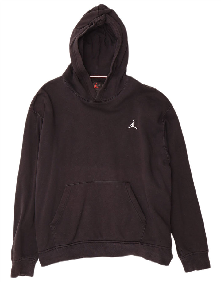 Jordan Mens Hoodie Jumper Large Black Cotton