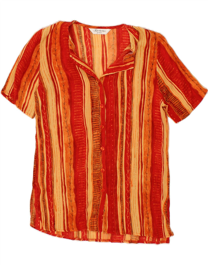 BERKERTEX  Womens Longline Short Sleeve Shirt Blouse UK 12 Medium Red Vintage Berkertex and Second-Hand Berkertex from Messina Hembry 