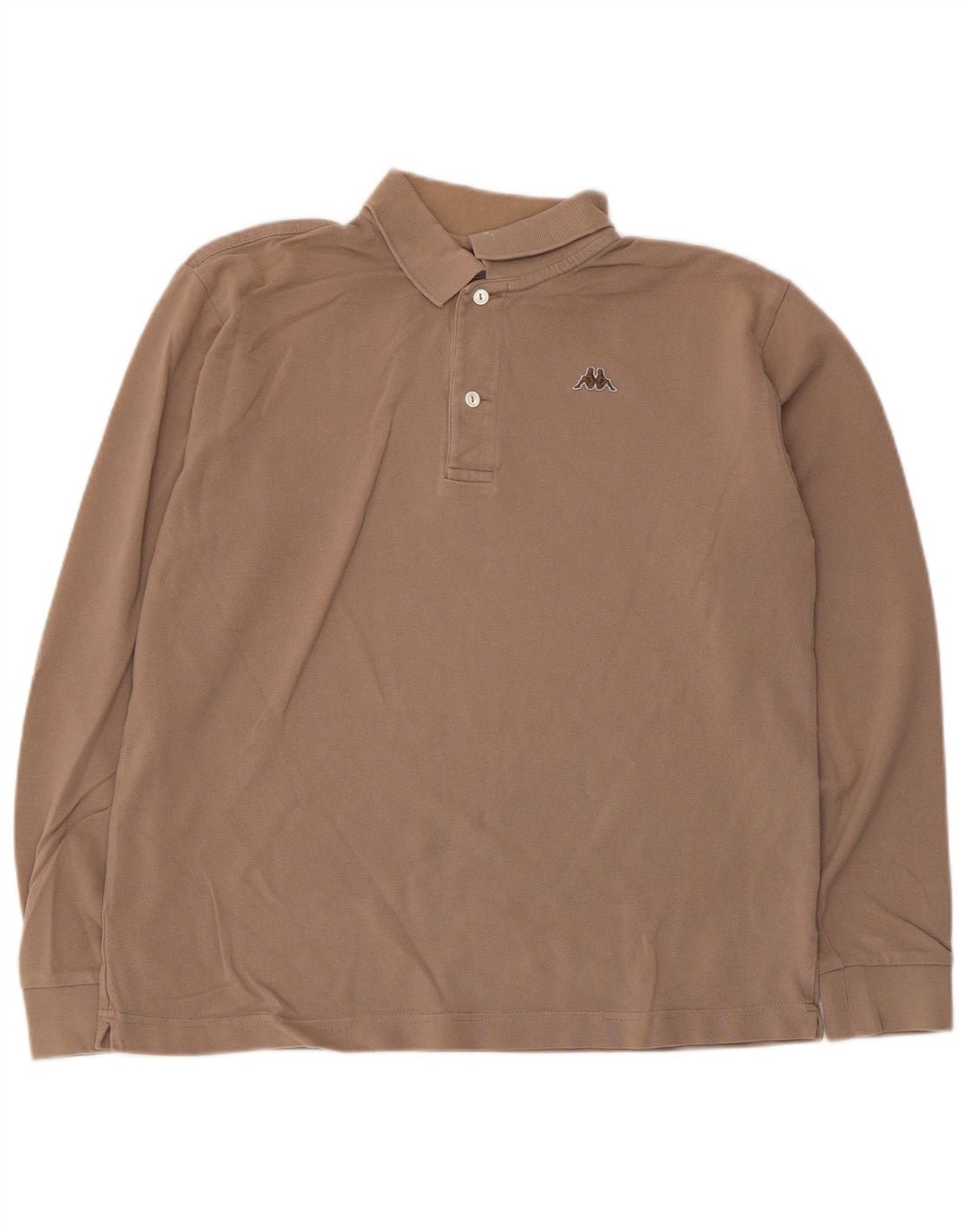 Kappa Mens Long Sleeve Polo Shirt Small Grey Cotton