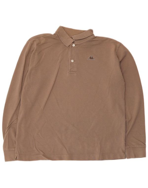Polo Kappa Uomo Manica Lunga Small Grigio Cotone