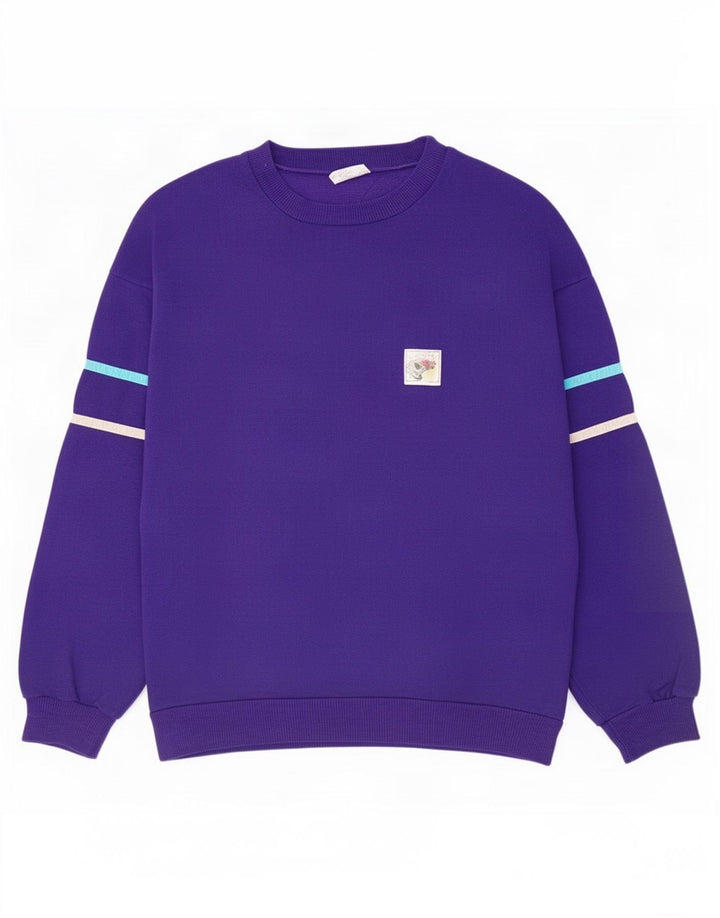 Crane Mens Sweatshirt Jumper IT 50 Medium Purple Colourblock