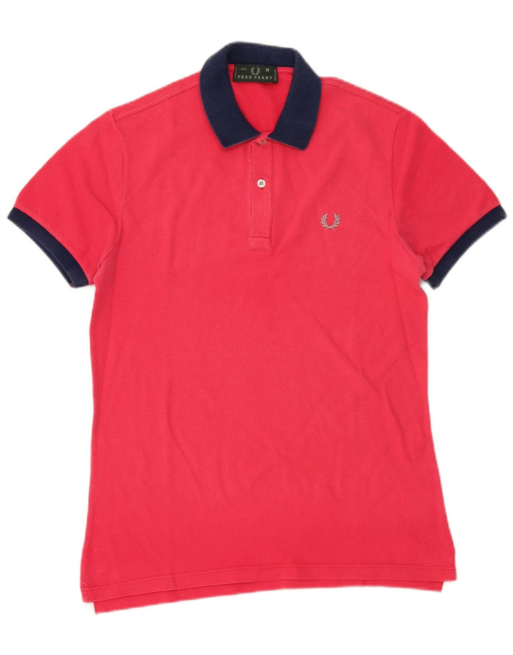 FRED PERRY Mens Polo Shirt Medium Pink Cotton