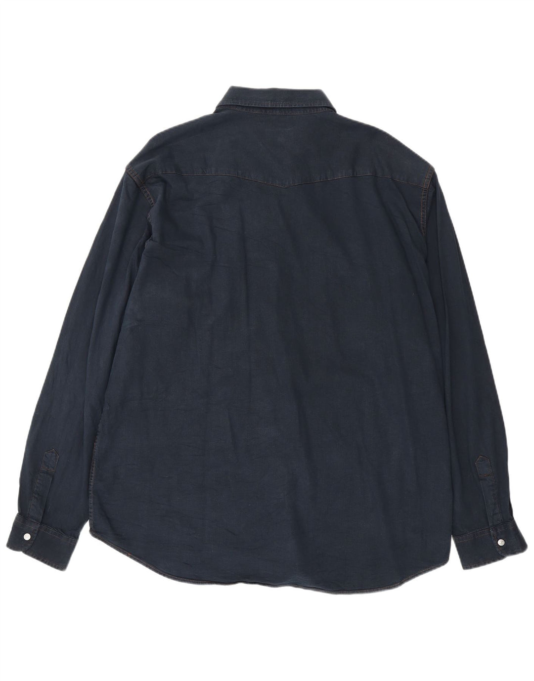 CARRERA Mens Denim Shirt 2XL Navy Blue Cotton