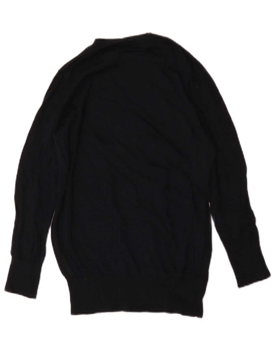 Gap Womens Crew Neck Jumper Sweater UK 10 Small Navy Blue Wool