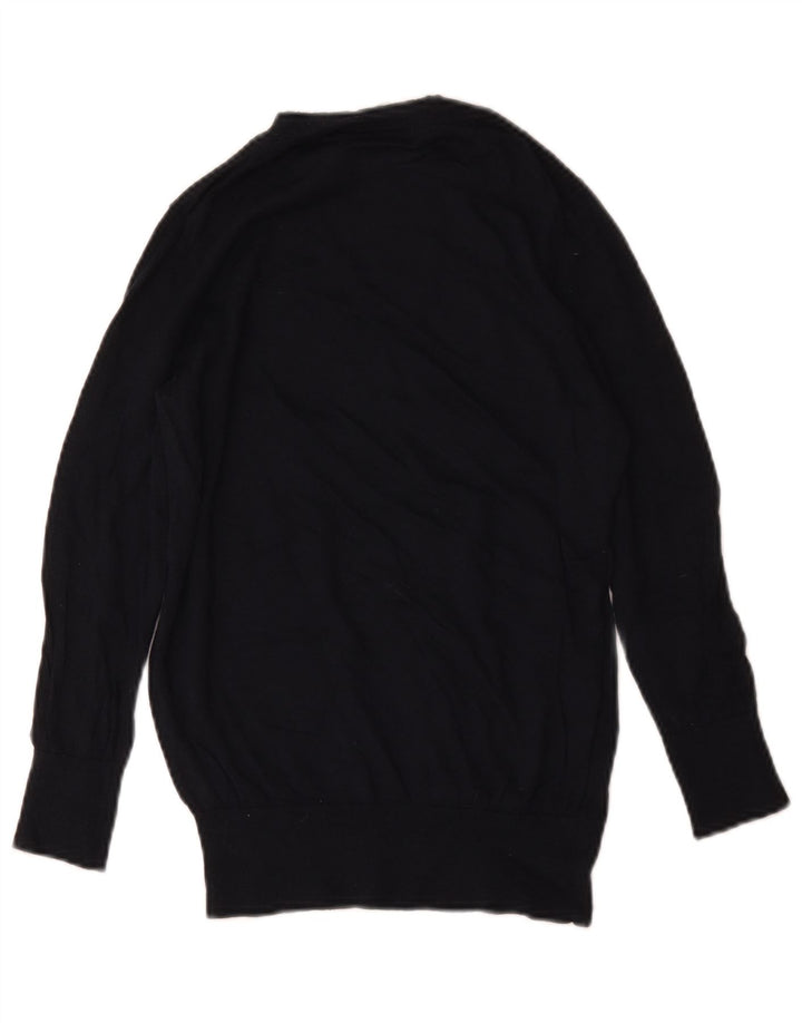 Gap Womens Crew Neck Jumper Sweater UK 10 Small Navy Blue Wool