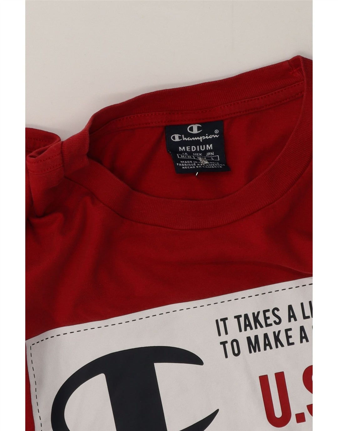 T-shirt grafica da uomo Champion Top rossa media