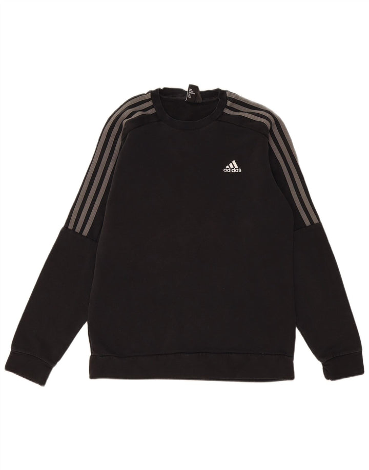 Adidas Herren Sweatshirt Pullover Small Schwarz Baumwolle