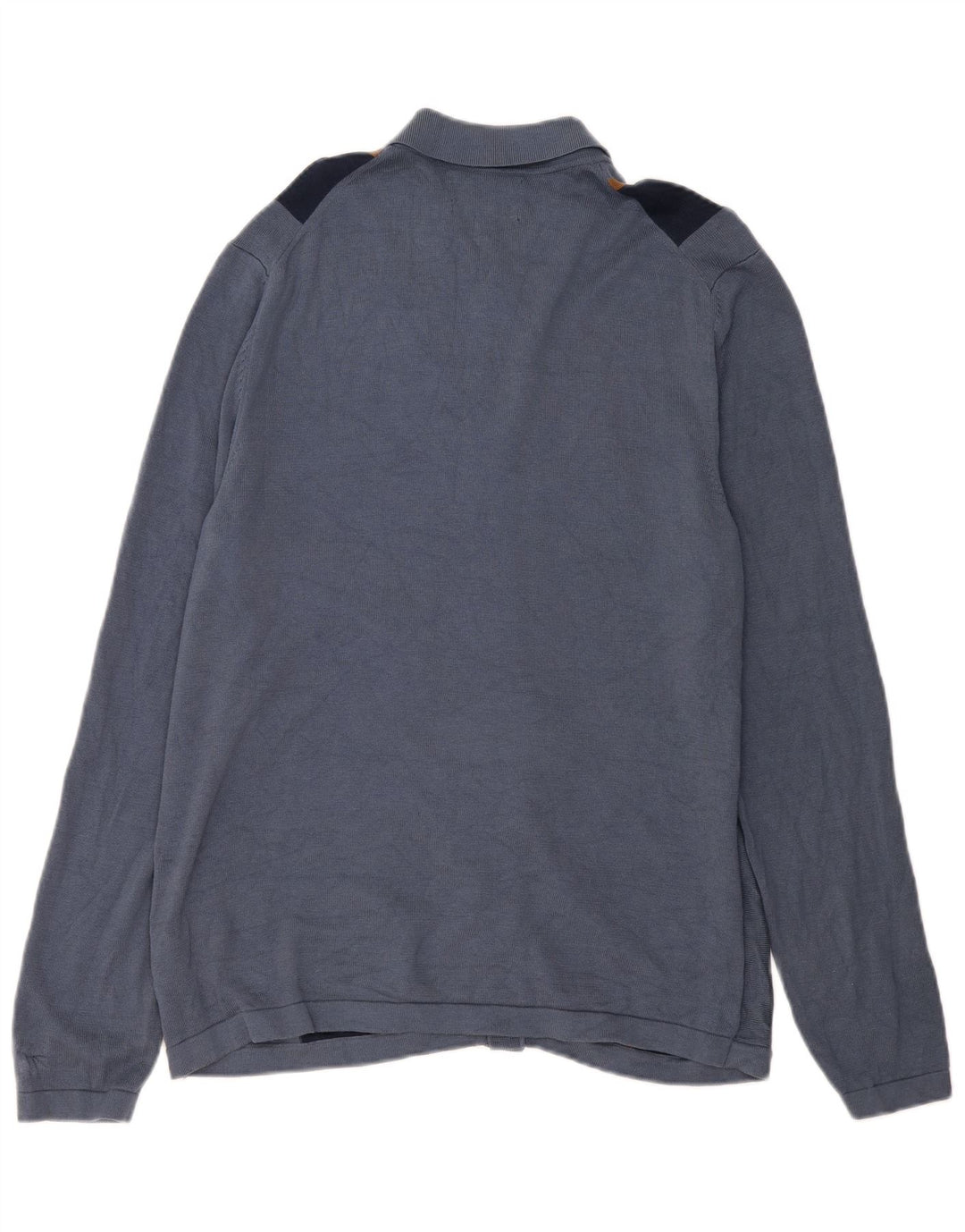 Marks & Spencer Herren-Cardigan, groß, blau gestreift, Baumwolle