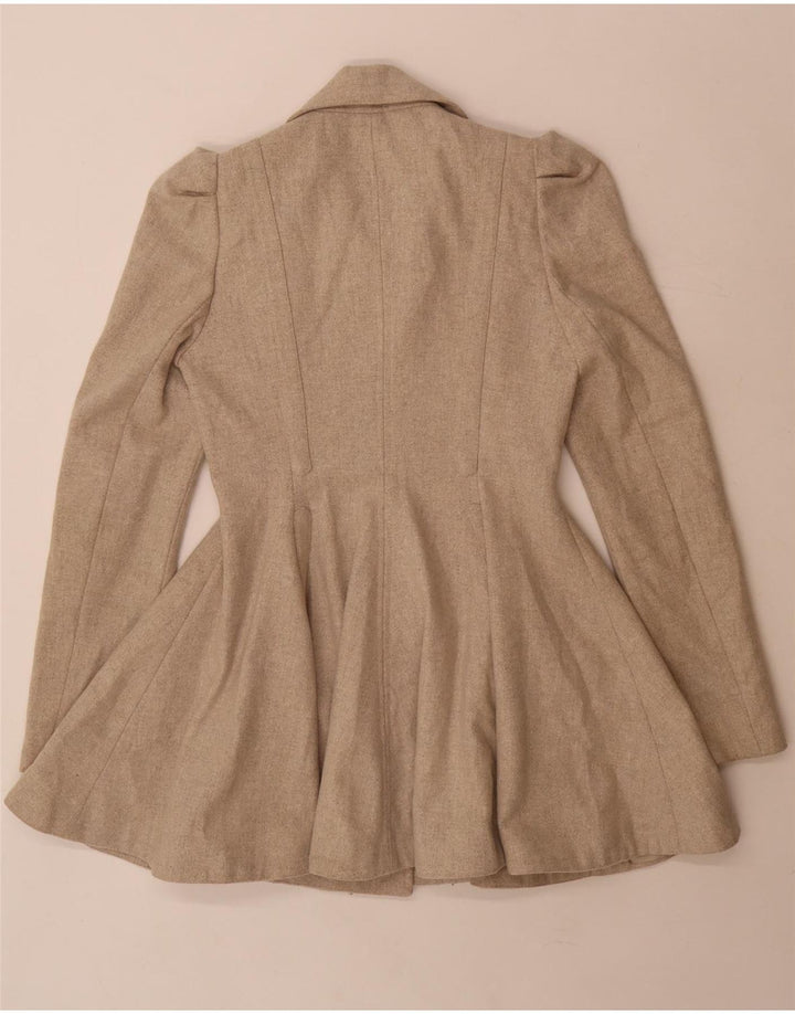Topshop Płaszcz damski Princess UK 8 Small Beżowa wełna