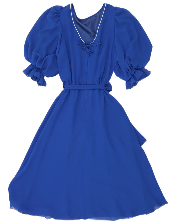 Vintage Γυναικείο Φόρεμα A-Line IT 40 Small Blue Polyester
