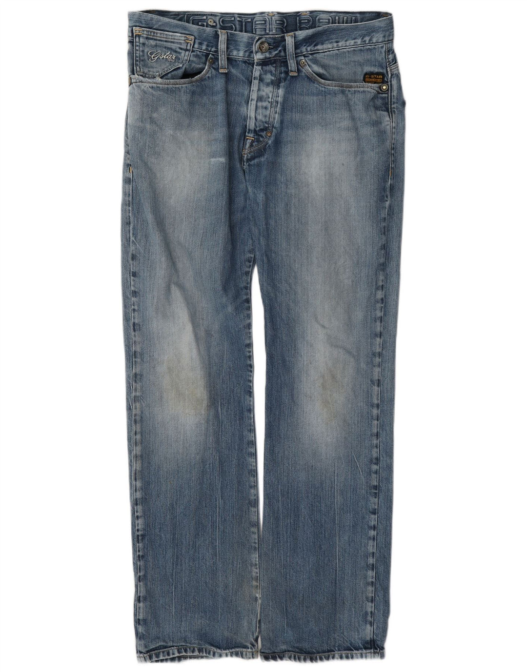 G-Star Straight Jeans til mænd W33 L32 Blå Bomuld