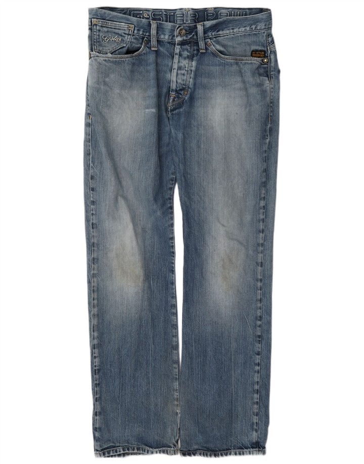 G-Star Straight Jeans til mænd W33 L32 Blå Bomuld
