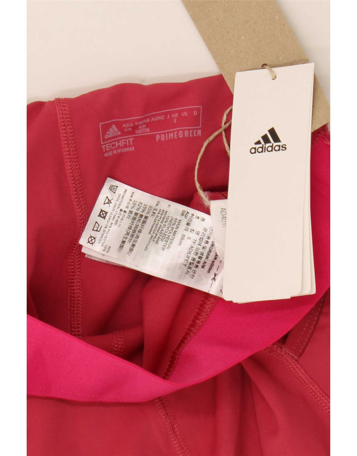 Adidas Damen Graphic Leggings UK 8 Small Rosa Polyester