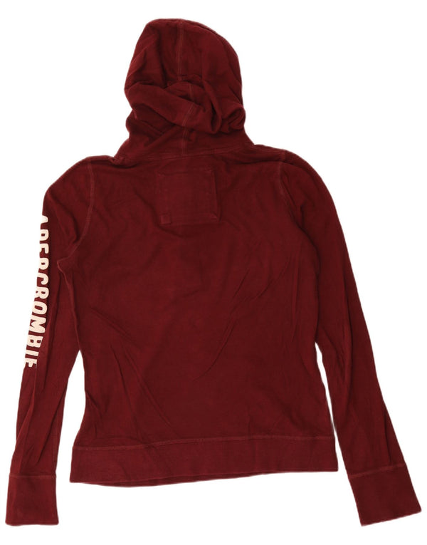 Abercrombie & Fitch γυναικείο κουκούλα με κουκούλα με κουκούλα UK 16 Large Burgundy