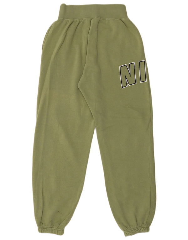 Nike Mens Graphic Tracksuit Trousers Joggers XS Green Cotton