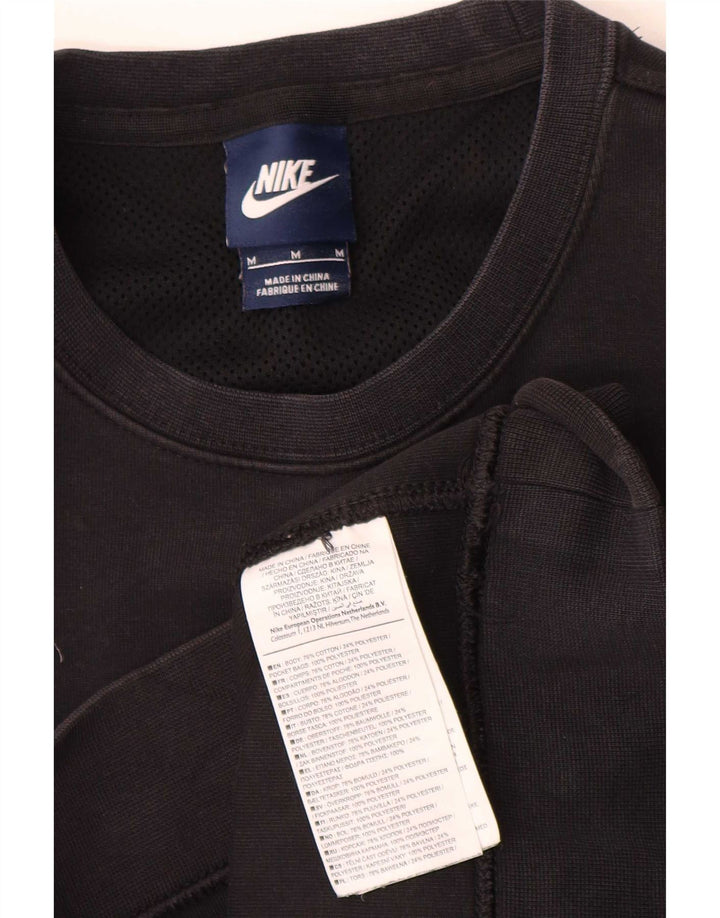 Nike Mens Sweatshirt Jumper Medium Black Cotton
