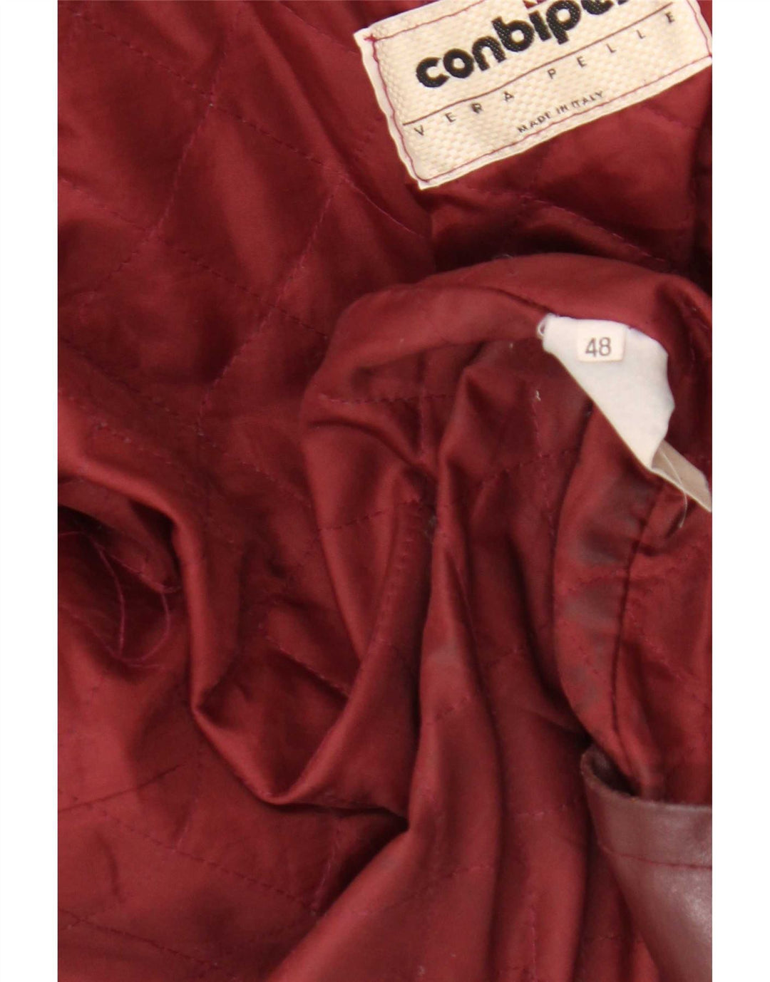 Conbipel Herre Læderjakke IT 48 Medium Burgundy