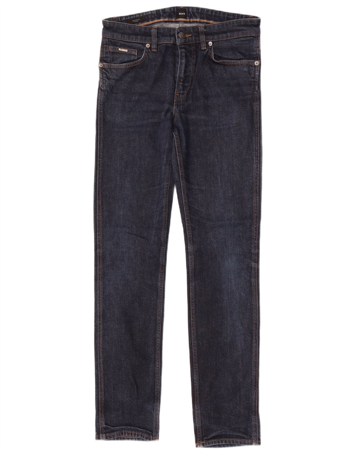 Hugo Boss Mens Stretch Slim Jeans W30 L32 Blue Cotton