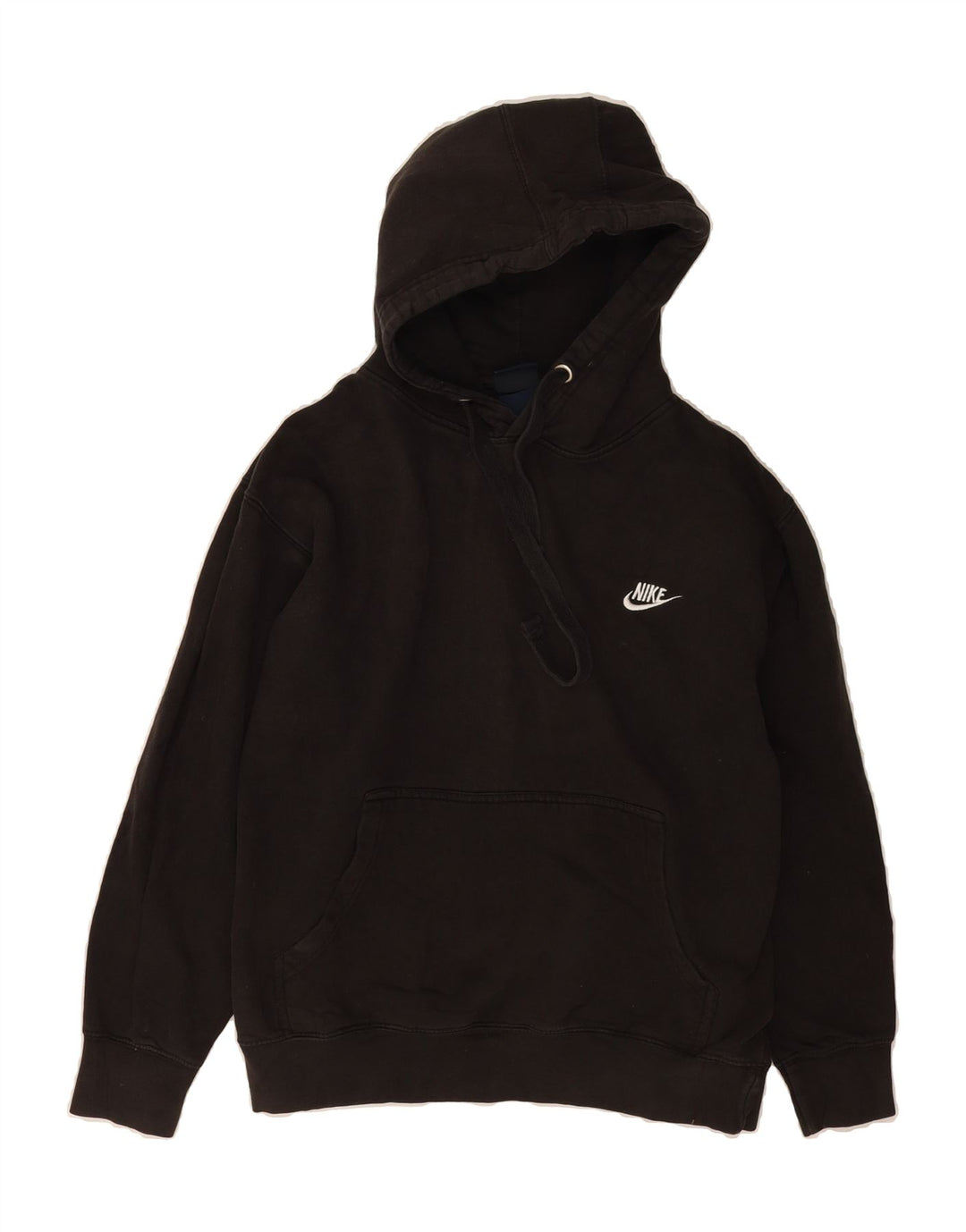 NIKE Womens Oversized Hoodie Jumper UK 14 Medium Black Cotton Vintage Nike and Second-Hand Nike from Messina Hembry 