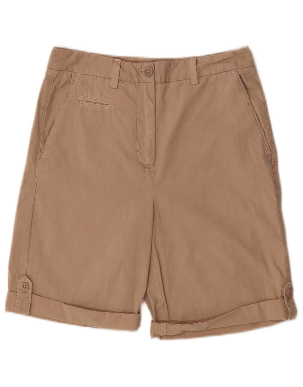Marks & Spencer Damskie spodenki Chino z wysokim stanem UK 8 Small W26 Beżowa bawełna