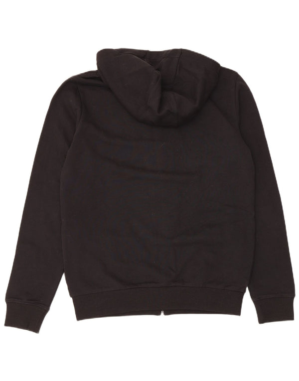 HUGO BOSS Pull à capuche zippé XS en coton noir |