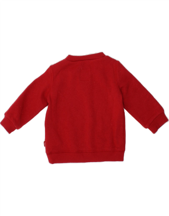 LEVI'S Baby Boys Graphic Sweatshirt Jumper 6-9 Months Red Cotton Vintage Levi's and Second-Hand Levi's from Messina Hembry 