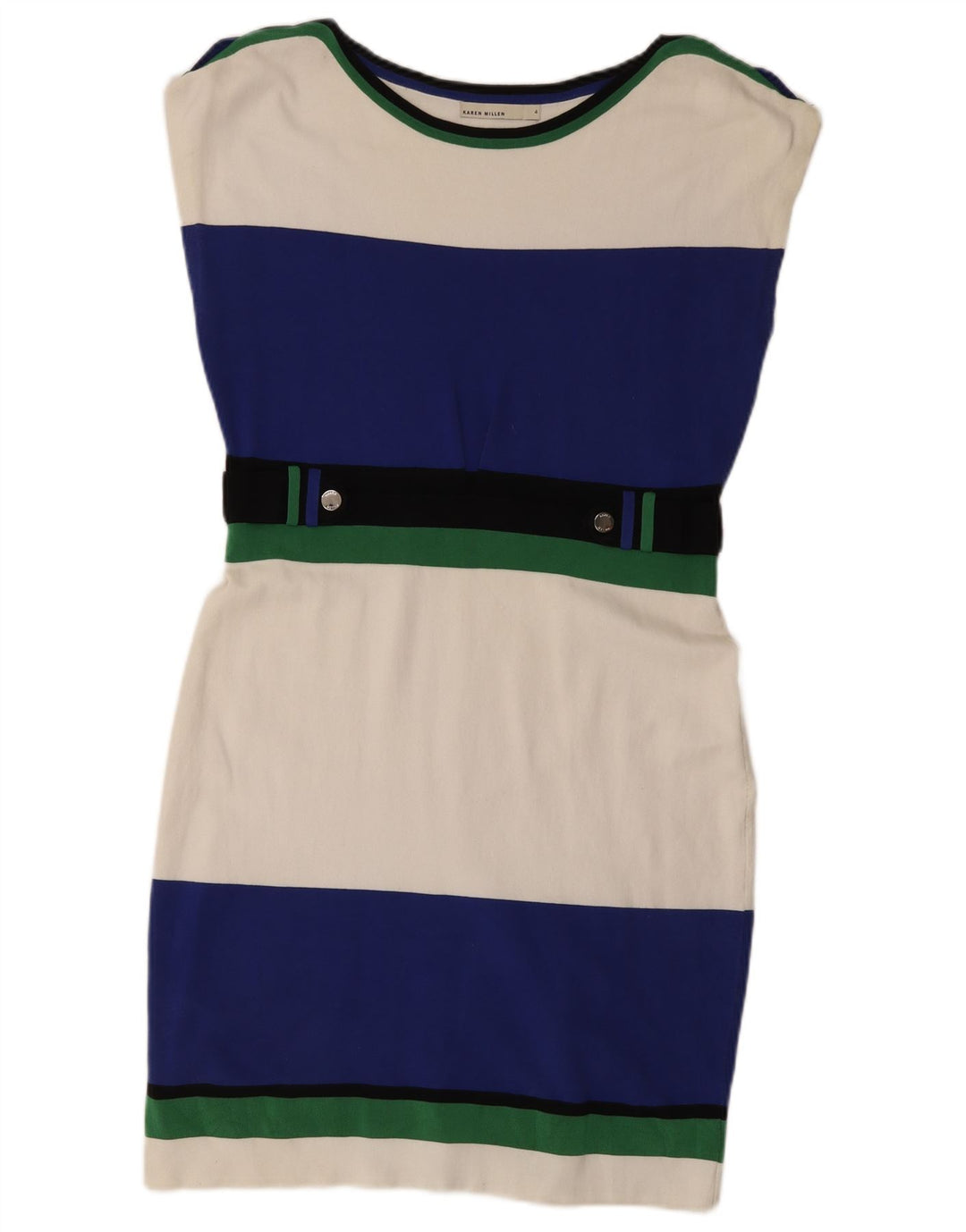 Karen Millen Womens Oversized Sheath Dress US 4 Small Multicoloured Striped