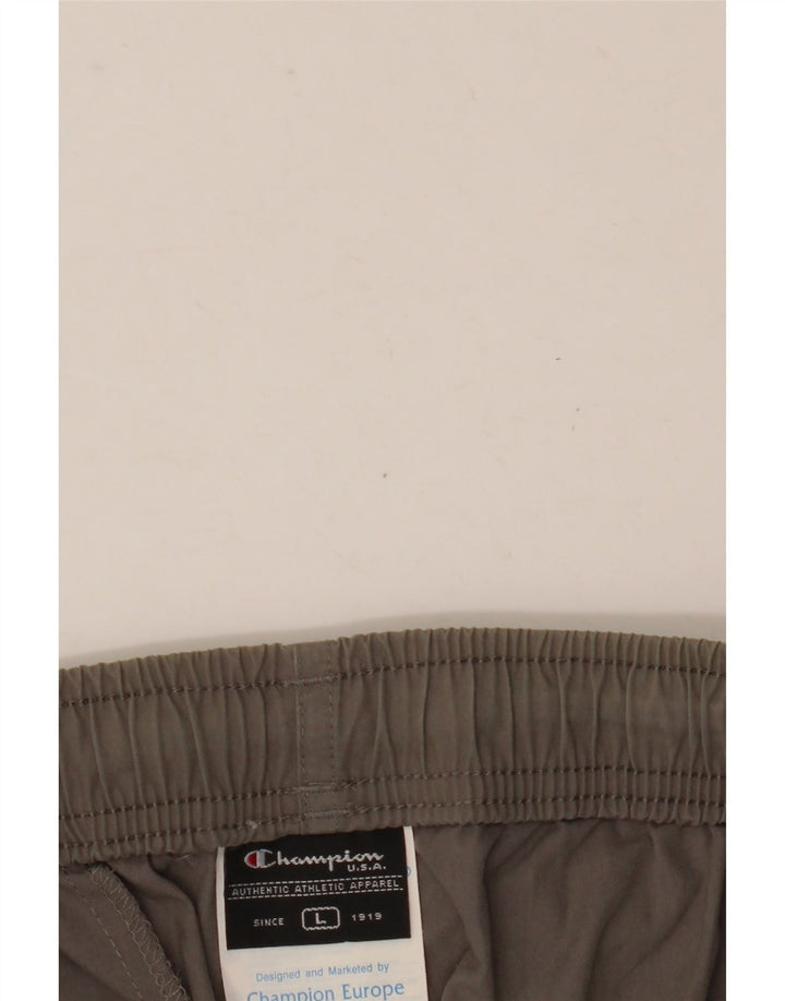 Champion Mens Capri Tracksuit Trousers Large  Grey Cotton