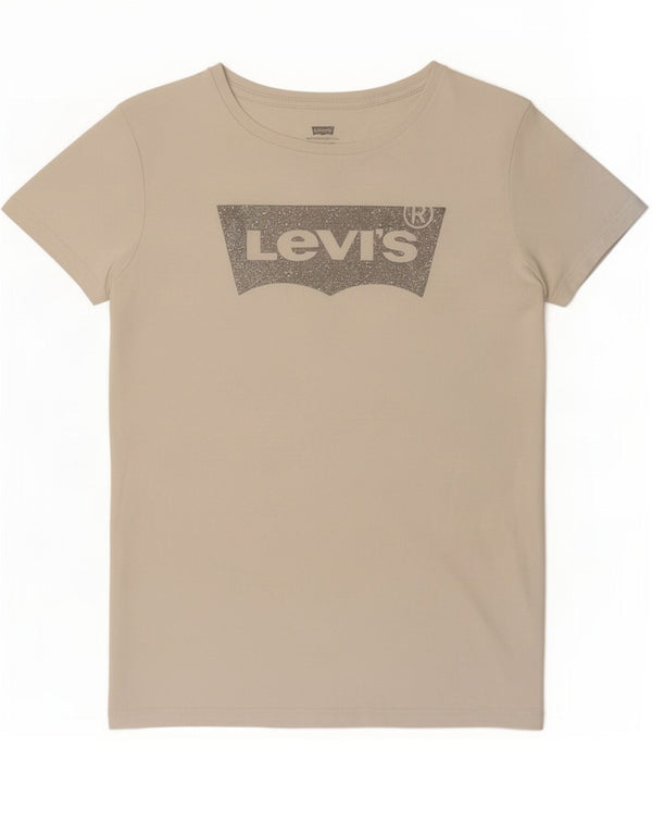 T-shirt grafica da donna Levi's Top UK 14 Large Bianca