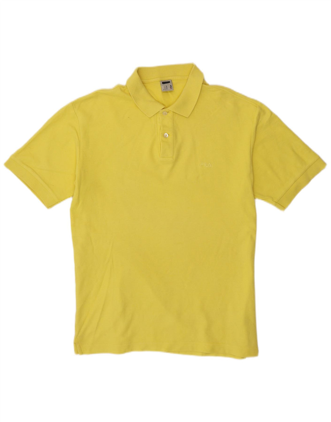 Fila Mens Polo Shirt Medium Yellow