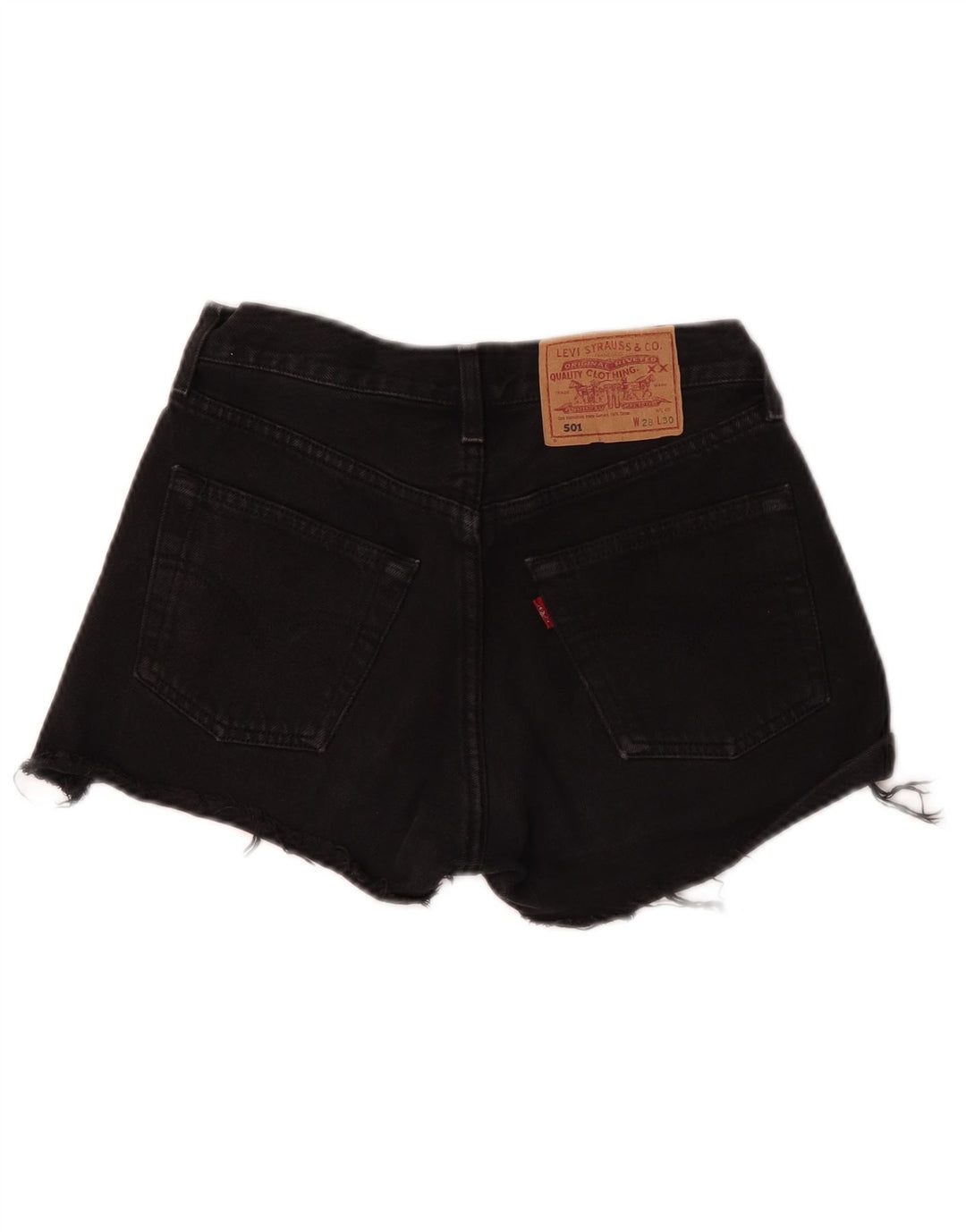 Levi's Short en Jean 501 Femme W28 Noir Moyen