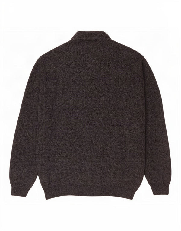Rodes Maglione da uomo con collo alto Maglione grande in lana a righe blu navy