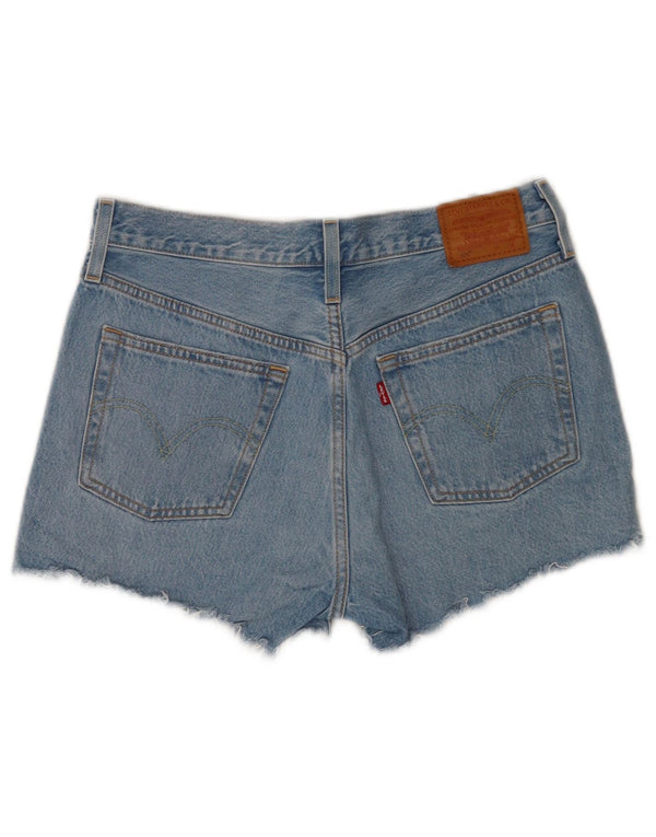Pantaloncini Levi's da donna 501 in denim invecchiato W28 cotone blu medio