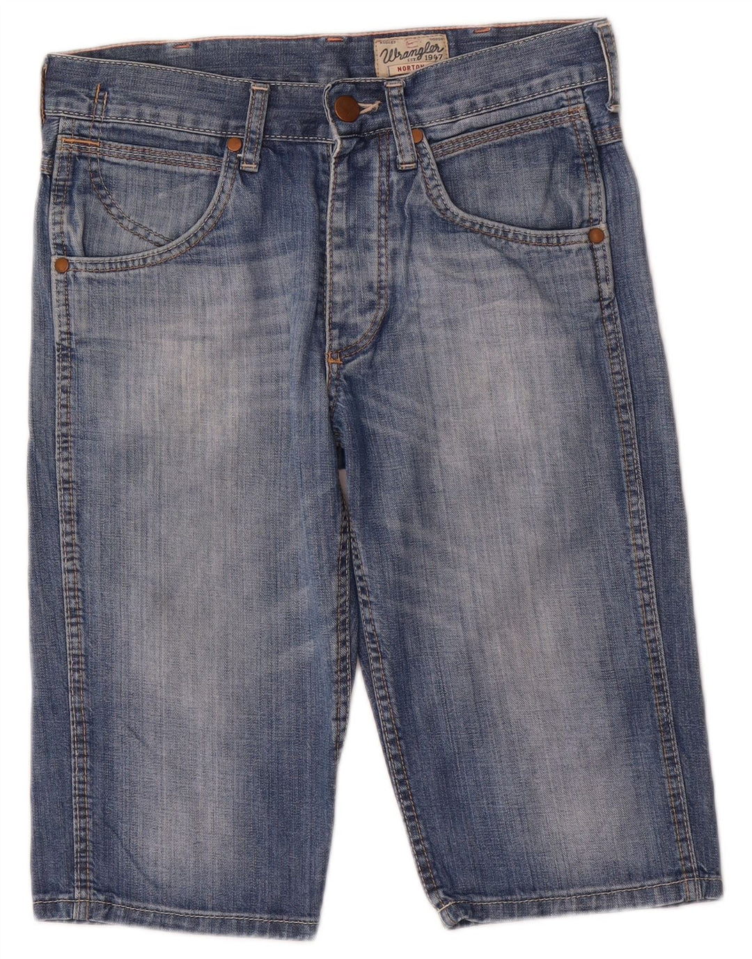 WRANGLER Mens Norton Denim Shorts W29 Small Blue Cotton