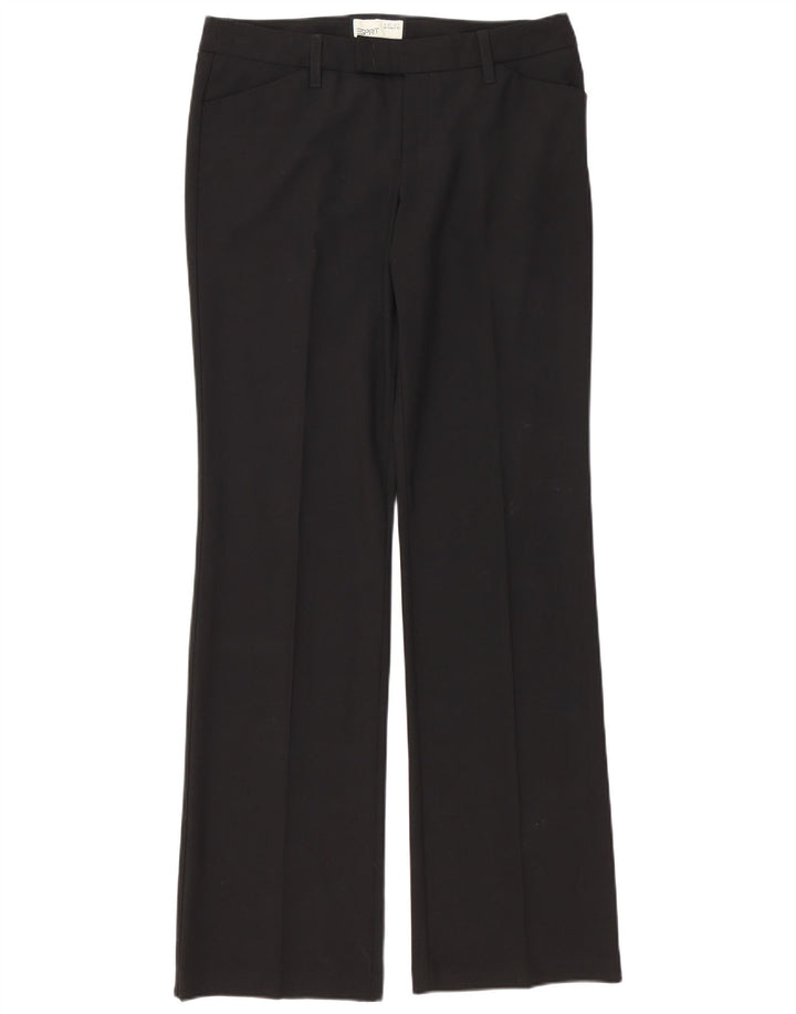 ESPRIT Womens Straight Suit Trousers UK 14 Large W34 L35 Black Polyester