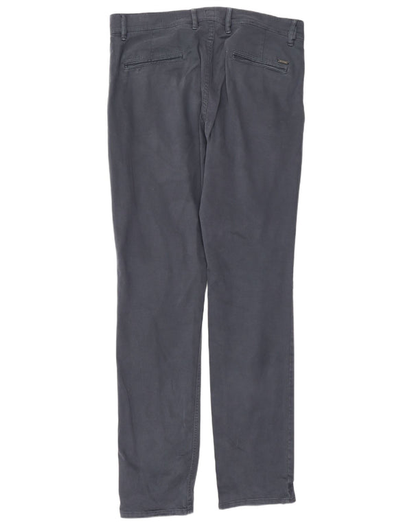 Pantaloni chino slim fit da uomo Hugo Boss W34 L34 cotone blu navy